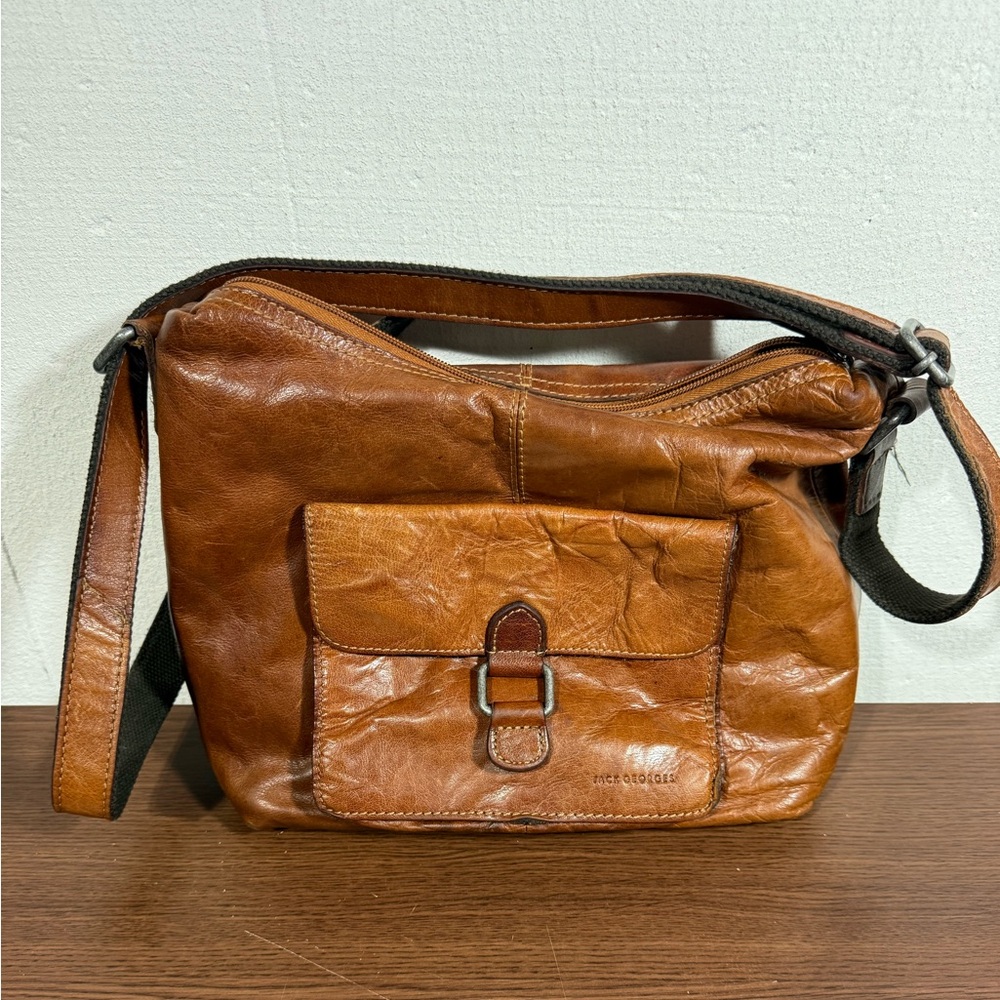 Brown Genuine Leather Crossbody Bag